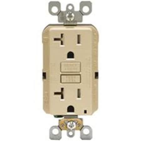 Leviton Leviton Mfg R01-GFTR2-0KI 20A Self-Test Tamper Resistant GFCI Outlet; Ivory 4811493